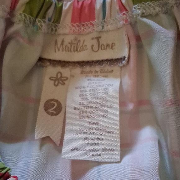 Plaid "Matilda Jane" Ruffle Dress with Bell Sleeves. Sz. 2 - Picture 2 of 5